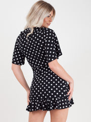 Polka Dot Mini -Frill -Kleid