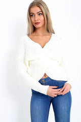 Knoten -Strickpullover Twist -Knoten