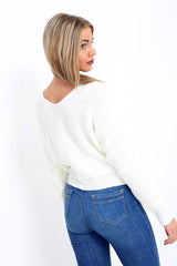 Knoten -Strickpullover Twist -Knoten