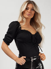 Top gitano de frill ruchado