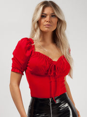 Top gitano de frill ruchado