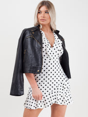 Polka Dot Mini -Frill -Kleid