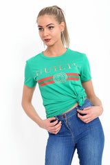 Guilty Slogan Printed T Shirt