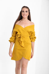 Wickeln Sie über Krawattenkleid ein