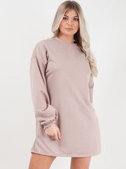 Plain Oversized Basic Sweater Dress