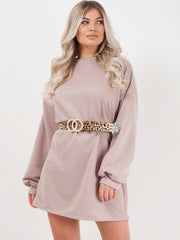 Plain Oversized Basic Sweater Dress