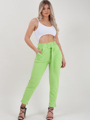 Rosie Matching Buckle Belted Trousers