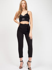 Rosie Matching Buckle Belted Trousers