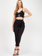 Rosie Matching Buckle Belted Trousers