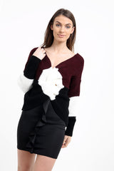 Multi Coloured Twist Knot Knitted Jumper