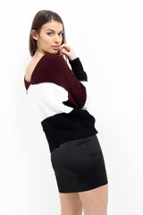 Multi Coloured Twist Knot Knitted Jumper
