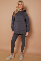 Oversized Split Sides Hoodie & Ribbed Leggings Co-ord