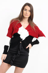 Multi Coloured Twist Knot Knitted Jumper