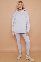 Oversized Split Sides Hoodie & Ribbed Leggings Co-ord