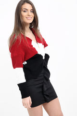 Multi Coloured Twist Knot Knitted Jumper