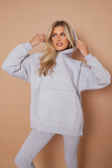 Oversized Split Sides Hoodie & Ribbed Leggings Co-ord