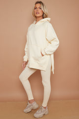 Oversized Split Sides Hoodie & Ribbed Leggings Co-ord