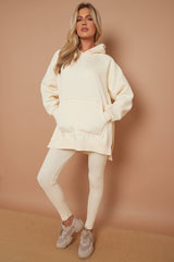 Oversized Split Sides Hoodie & Ribbed Leggings Co-ord