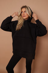 Oversized Split Sides Hoodie & Ribbed Leggings Co-ord