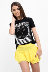 Believe In Yourself Slogan Printed T Shirt