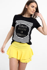 Believe In Yourself Slogan Printed T Shirt