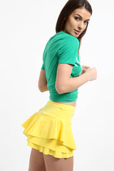 Multi Layered Frill Mini Skorts Shorts