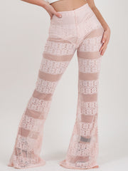 Pantalones acampanados de crochet