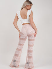 Pantalones acampanados de crochet