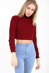 Jersey de tejido de punto de cola de cuello volante