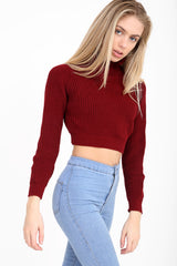 Jersey de tejido de punto de cola de cuello volante