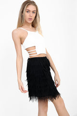 Cut Out Sides Cami Crop Top