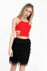 Cut Out Sides Cami Crop Top
