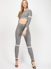 White Stripe Ribbed Co-ord