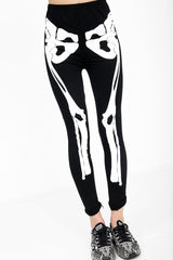 Halloween Skeleton Bone Print Legging