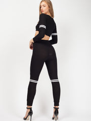 White Stripe Ribbed Co-ord