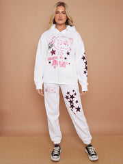 Geloof in jezelf grafisch fleece coördin