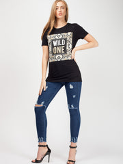 Wild One Snake Print T-Shirt