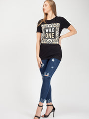 Wild One Snake Print T-Shirt