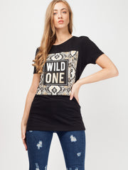 Wild One Snake Print T-Shirt