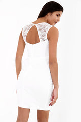 Haakbekleding geribbelde bodycon -jurk