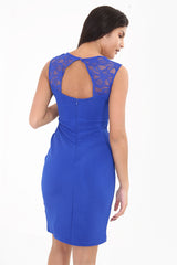 Haakbekleding geribbelde bodycon -jurk