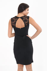 Haakbekleding geribbelde bodycon -jurk