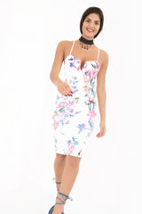 Lente bloemen gedrukte dompel cami jurk