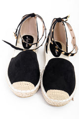 Studded Suedette Espadrille Sandals