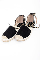 Studded Suedette Espadrille Sandals
