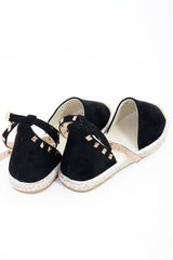 Studded Suedette Espadrille Sandals