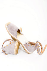 Studded Suedette Espadrille Sandals