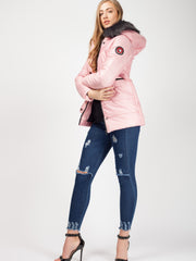 Faux Fur Hood Padded Jacket