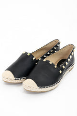 Studded PU Espadrilles