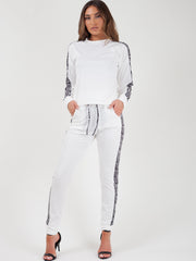 Snake Print Panel Loungewear Co-ord